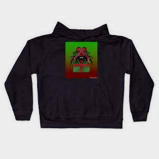 Christmas Present Spider (Plain/Background) Kids Hoodie